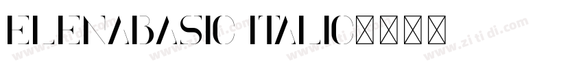 ElenaBasic Italic字体转换